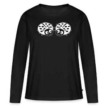Ladybugs Ladybird Ladybug - Women's Premium Organic Long Sleeve Shirt - black - Front - Julia (174cm)