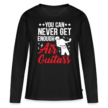 On ne se lasse jamais des guitares aériennes Funnier - T-shirt manches longues Premium bio Femme - noir - Devant - Julia (174cm)