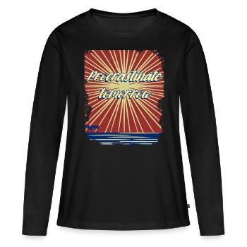 Procrastination - Women's Premium Organic Long Sleeve Shirt - black - Front - Julia (174cm)
