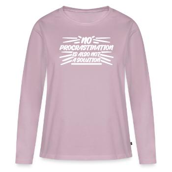 Procrastinating Procrastination - Women's Premium Organic Long Sleeve Shirt - dusky pink - Front - Julia (174cm)