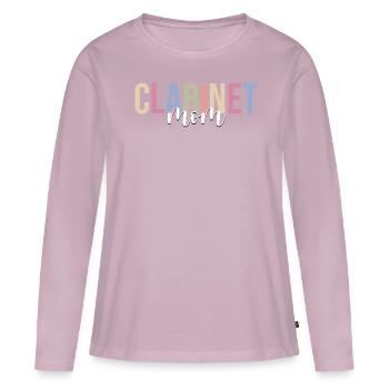 Klarinettistin Klarinettist - Frauen Premium Bio Langarmshirt - Altrosa - Vorne - Julia (174cm)