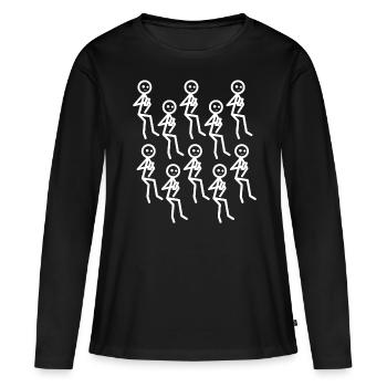 Mobile Phone Smartphone Cellphone - Women's Premium Organic Long Sleeve Shirt - black - Front - Julia (174cm)
