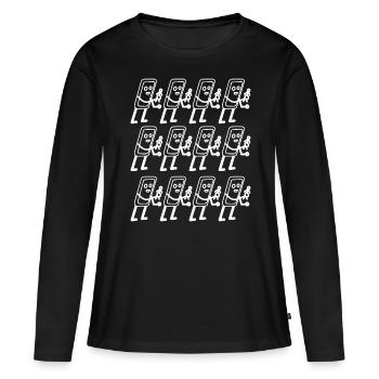 Mobile Phone Cellphone Smartphone - Women's Premium Organic Long Sleeve Shirt - black - Front - Julia (174cm)