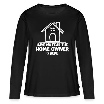Construction de maison Pendaison de crémaillère du propriétaire - T-shirt manches longues Premium bio Femme - noir - Devant - Julia (174cm)
