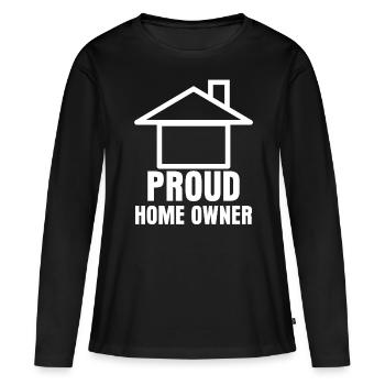 Construction de maison Pendaison de crémaillère - T-shirt manches longues Premium bio Femme - noir - Devant - Julia (174cm)