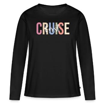 Croisière Vacances Croisière Bateau de croisière - T-shirt manches longues Premium bio Femme - noir - Devant - Julia (174cm)
