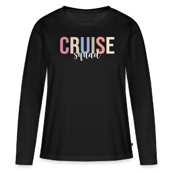 Croisière Vacances Croisière Bateau de croisière - T-shirt manches longues Premium bio Femme - noir - Devant - Julia (174cm)