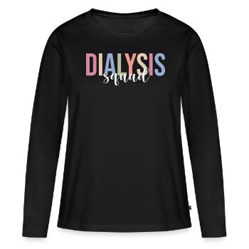 Technicien en dialyse Technicien en dialyse - T-shirt manches longues Premium bio Femme - noir - Devant - Julia (174cm)