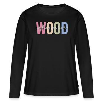 Menuisiers, menuisiers, menuisiers - T-shirt manches longues Premium bio Femme - noir - Devant - Julia (174cm)