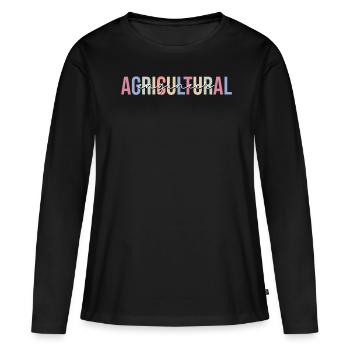 Technologie - T-shirt manches longues Premium bio Femme - noir - Devant - Julia (174cm)