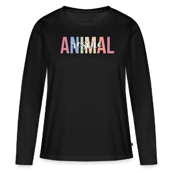 accept. - Women's Premium Organic Long Sleeve Shirt - black - Front - Julia (174cm)