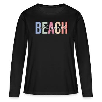 Joueur - T-shirt manches longues Premium bio Femme - noir - Devant - Julia (174cm)