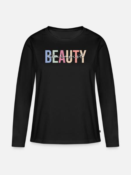 Kosmetikerin - Frauen Premium Bio Langarmshirt - Schwarz