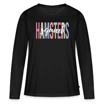Hamster Hammy Pet Lover - Women's Premium Organic Long Sleeve Shirt - black - Front - Julia (174cm)