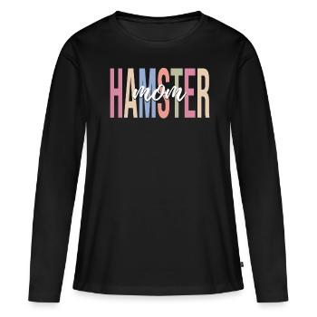 Hammy Pet Lover Mom - Women's Premium Organic Long Sleeve Shirt - black - Front - Julia (174cm)