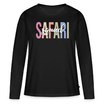 Safari Lovers Zoo Safari - T-shirt manches longues Premium bio Femme - noir - Devant - Julia (174cm)