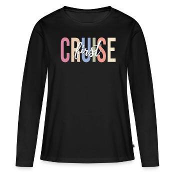 Croisière Vacances Croisière Bateau de croisière - T-shirt manches longues Premium bio Femme - noir - Devant - Julia (174cm)
