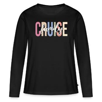 Croisière Vacances Croisière Bateau de croisière - T-shirt manches longues Premium bio Femme - noir - Devant - Julia (174cm)