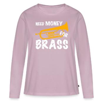 Brass Instrument Flugelhorn Orchestra - Women's Premium Organic Long Sleeve Shirt - dusky pink - Front - Julia (174cm)