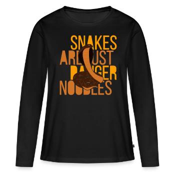 Les serpents ne sont que des nouilles de danger Les serpents sont un danger n - T-shirt manches longues Premium bio Femme - noir - Devant - Julia (174cm)