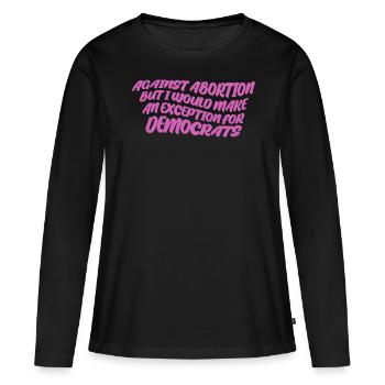 Republikanischer Konservativer Patriotismus - Frauen Premium Bio Langarmshirt - Schwarz - Vorne - Julia (174cm)