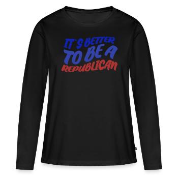 Republican Conservative Republicans - Frauen Premium Bio Langarmshirt - Schwarz - Vorne - Julia (174cm)