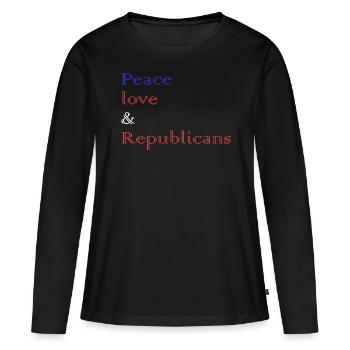 Vote Republicans Conservative Republican - Frauen Premium Bio Langarmshirt - Schwarz - Vorne - Julia (174cm)