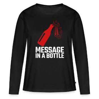 Tolérance punk Antifascisme Respect - T-shirt manches longues Premium bio Femme - noir - Devant - Julia (174cm)