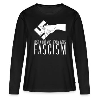 Tolérance Antifascisme Respect - T-shirt manches longues Premium bio Femme - noir - Devant - Julia (174cm)