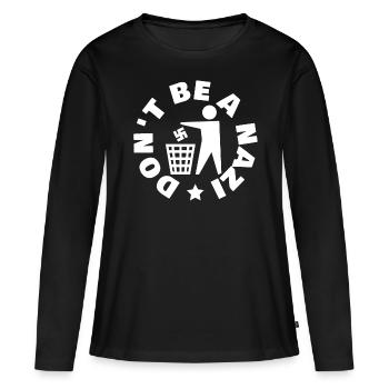 Antifascisme Respect Tolérance - T-shirt manches longues Premium bio Femme - noir - Devant - Julia (174cm)