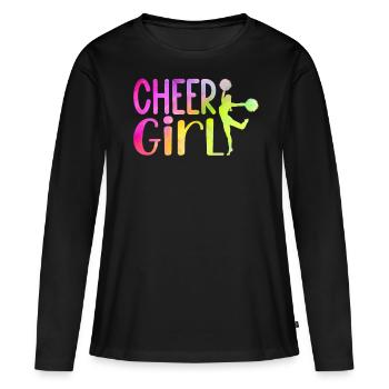 Cheer Girl Cheerleading Cheerleader Cheer Squad - Frauen Premium Bio Langarmshirt - Schwarz - Vorne - Julia (174cm)