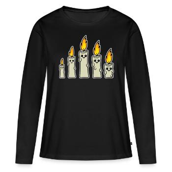 Candle Candlemaking Candles - Women's Premium Organic Long Sleeve Shirt - black - Front - Julia (174cm)