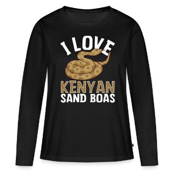 J’adore le serpent boas des sables du Kenya - T-shirt manches longues Premium bio Femme - noir - Devant - Julia (174cm)