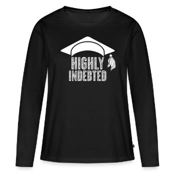 Frais semestriels Frais de scolarité des étudiants - T-shirt manches longues Premium bio Femme - noir - Devant - Julia (174cm)