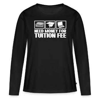 Frais de scolarité Frais semestriels Étudiant - T-shirt manches longues Premium bio Femme - noir - Devant - Julia (174cm)