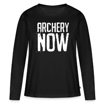 Compound Bow Archery Recurve Bow - Frauen Premium Bio Langarmshirt - Schwarz - Vorne - Julia (174cm)