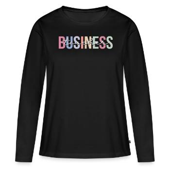 Business Teacher Teaching - Women's Premium Organic Long Sleeve Shirt - black - Front - Julia (174cm)