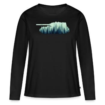 Combat Tank Tank Driver - Frauen Premium Bio Langarmshirt - Schwarz - Vorne - Julia (174cm)