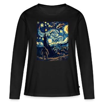Cryptozoologie Conspiration cryptoïde Sternennach - T-shirt manches longues Premium bio Femme - noir - Devant - Julia (174cm)