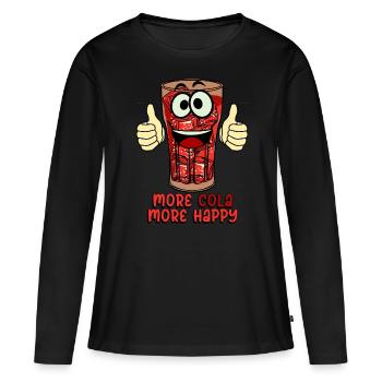 Boisson gazeuse Cola Limonade Boissons gazeuses - T-shirt manches longues Premium bio Femme - noir - Devant - Julia (174cm)