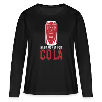 Boissons gazeuses à la limonade au cola - T-shirt manches longues Premium bio Femme - noir - Devant - Julia (174cm)