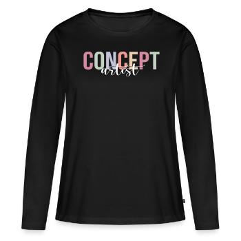 Concept Artist Creative Designer Art - Women's Premium Organic Long Sleeve Shirt - black - Front - Julia (174cm)