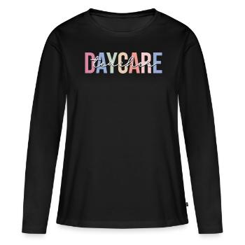 Superviseur de garde d’enfants Garde d’enfants - T-shirt manches longues Premium bio Femme - noir - Devant - Julia (174cm)