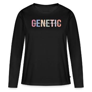Conseiller en génétique Identité de genre Génétique - T-shirt manches longues Premium bio Femme - noir - Devant - Julia (174cm)