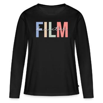 Réalisateur Cinéaste Réalisation - T-shirt manches longues Premium bio Femme - noir - Devant - Julia (174cm)