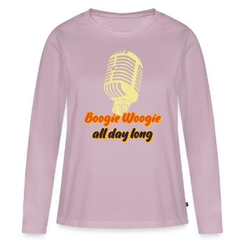 Boogie Woogie Dancing Swing - Women's Premium Organic Long Sleeve Shirt - dusky pink - Front - Julia (174cm)