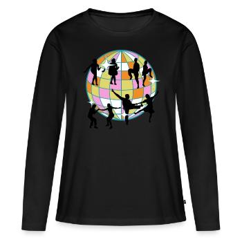 Boogie Woogie Dancer Swing Dancing - Women's Premium Organic Long Sleeve Shirt - black - Front - Julia (174cm)