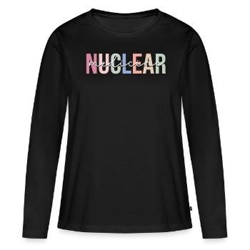 Médecine nucléaire Technologue nucléaire - T-shirt manches longues Premium bio Femme - noir - Devant - Julia (174cm)