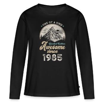 1985 Birthday Berge - Women's Premium Organic Long Sleeve Shirt - black - Front - Julia (174cm)
