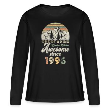 1996 Birthday Berge - Women's Premium Organic Long Sleeve Shirt - black - Front - Julia (174cm)